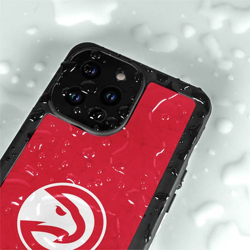 NBA Atlanta Hawks Distressed iPhone 15 Pro Waterproof Case